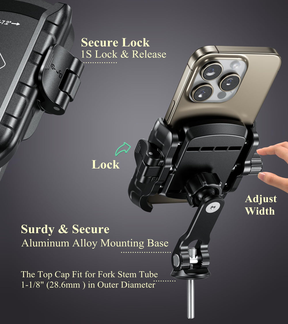 BRCOVAN adjustable phone clamp fits 60–90 mm phones