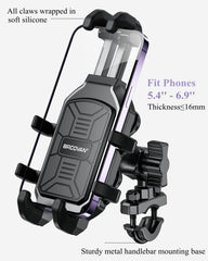 BRCOVAN phone mount vibration dampener reduces ride vibrations for clearer view.