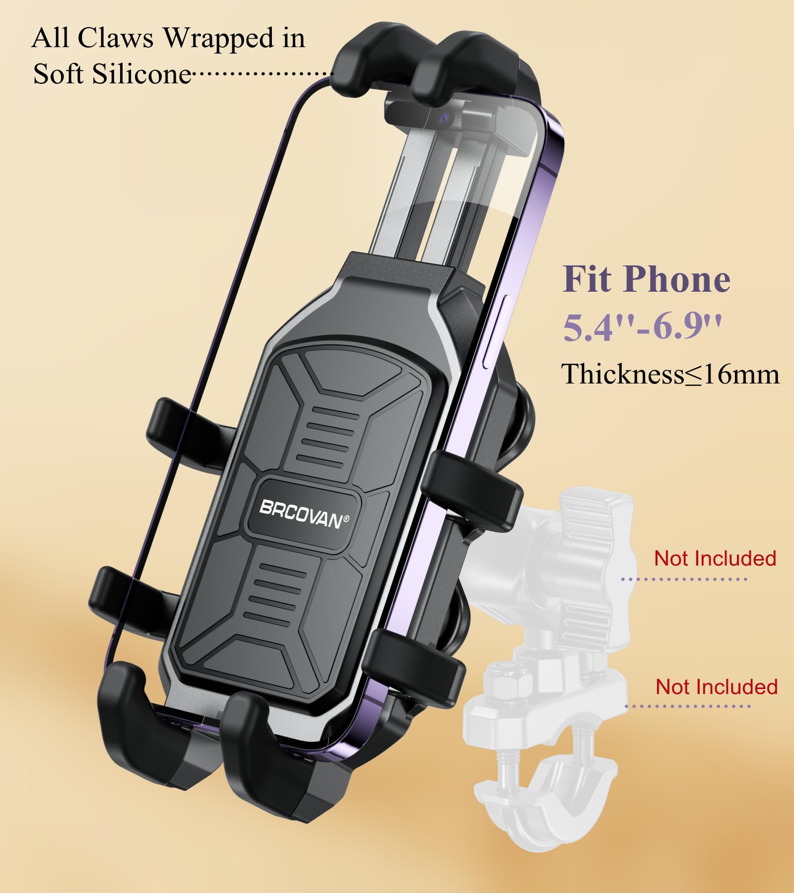 BRCOVAN RAM-mount compatible arm fits with RAM systems