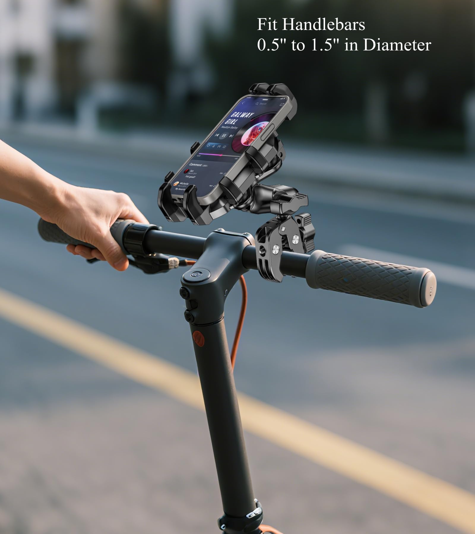 BRCOVAN robust fixed phone grip prevents movement on rough terrain