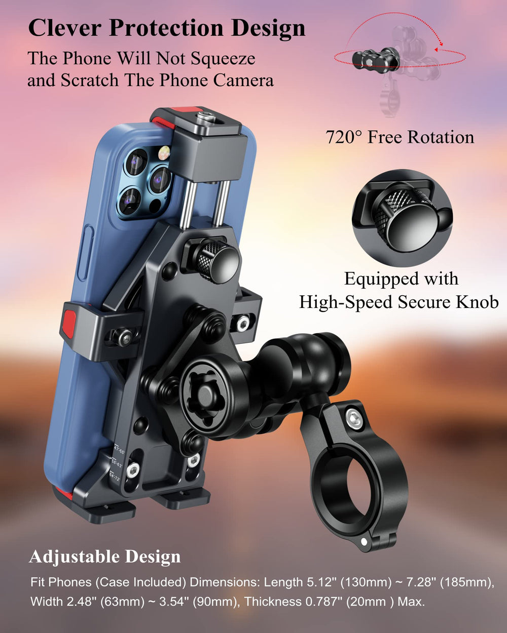 BRCOVAN 720-degree rotation lets you switch vertical or horizontal views.