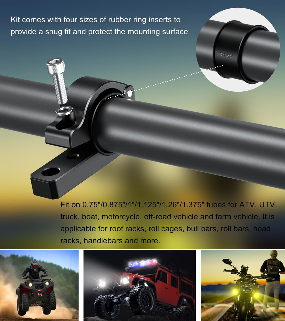 BRCOVAN round rail clamp for 1.125 inch rails offers versatile mounting