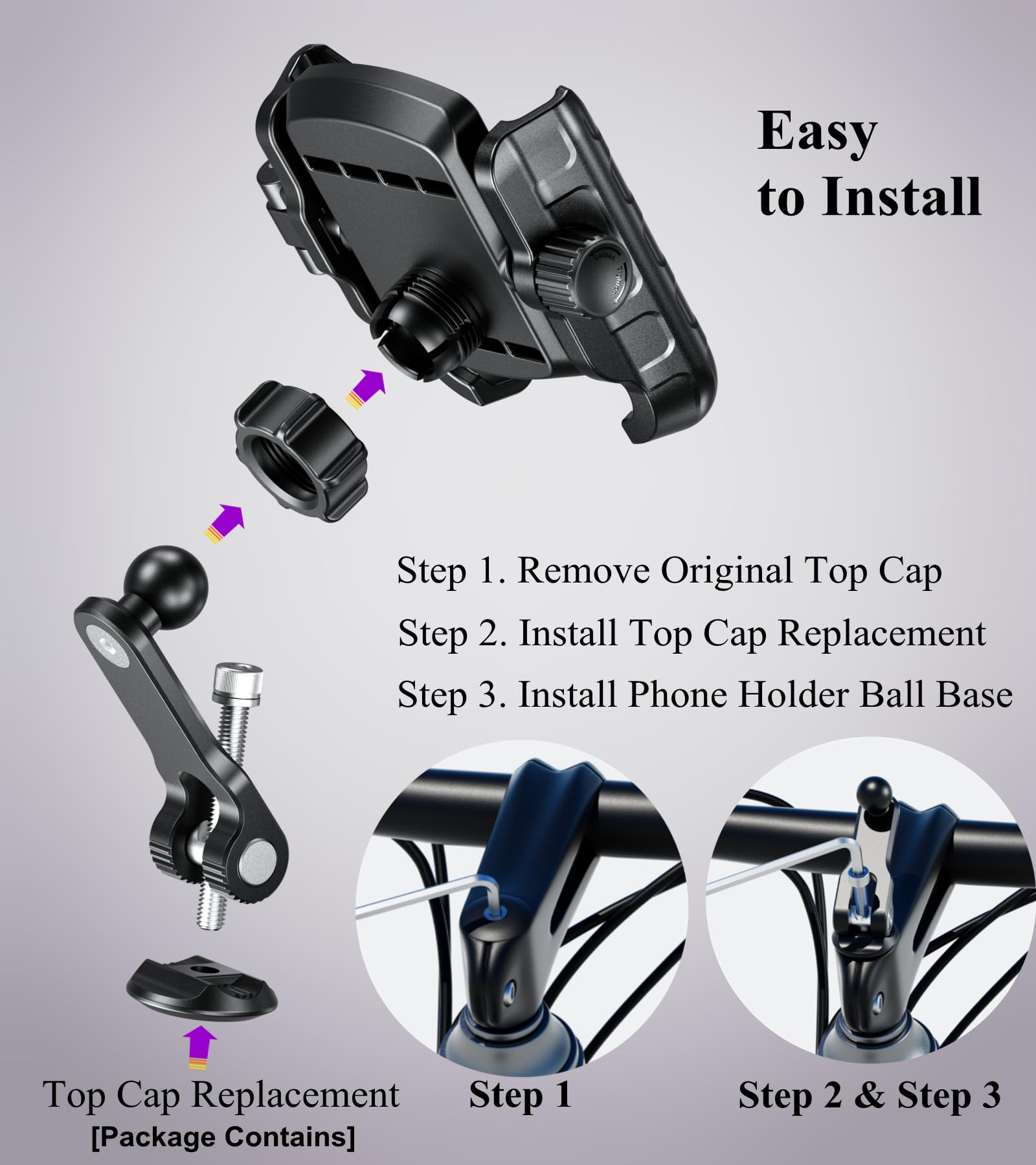 BRCOVAN 1-second lock release for easy removal