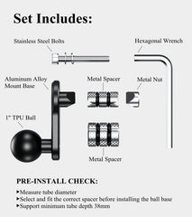 Small spacer fits 12 to 18.5 mm tubes for precise fit