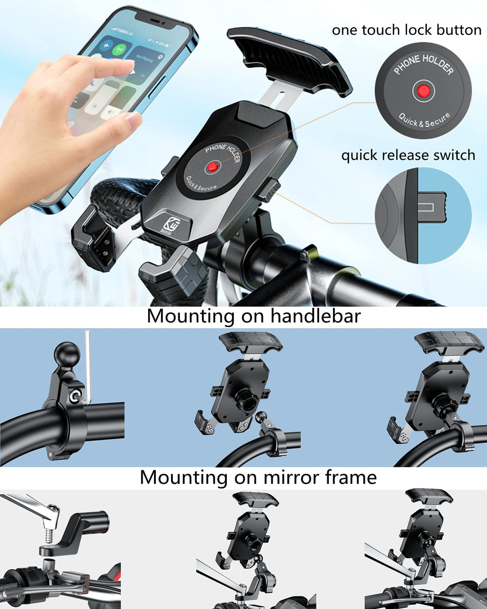 BRCOVAN sturdy-telescopic-arms keep the device steady on rough terrain.