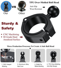 BRCOVAN TPU ball head offers non-slip, wear-resistant grip.