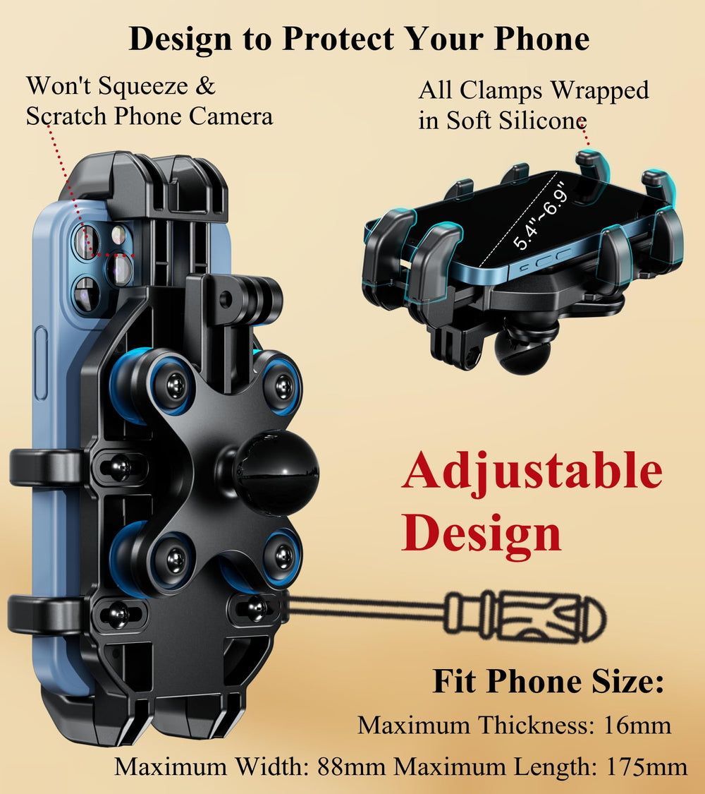 BRCOVAN UTV mount rotates 360 degrees for landscape or portrait.