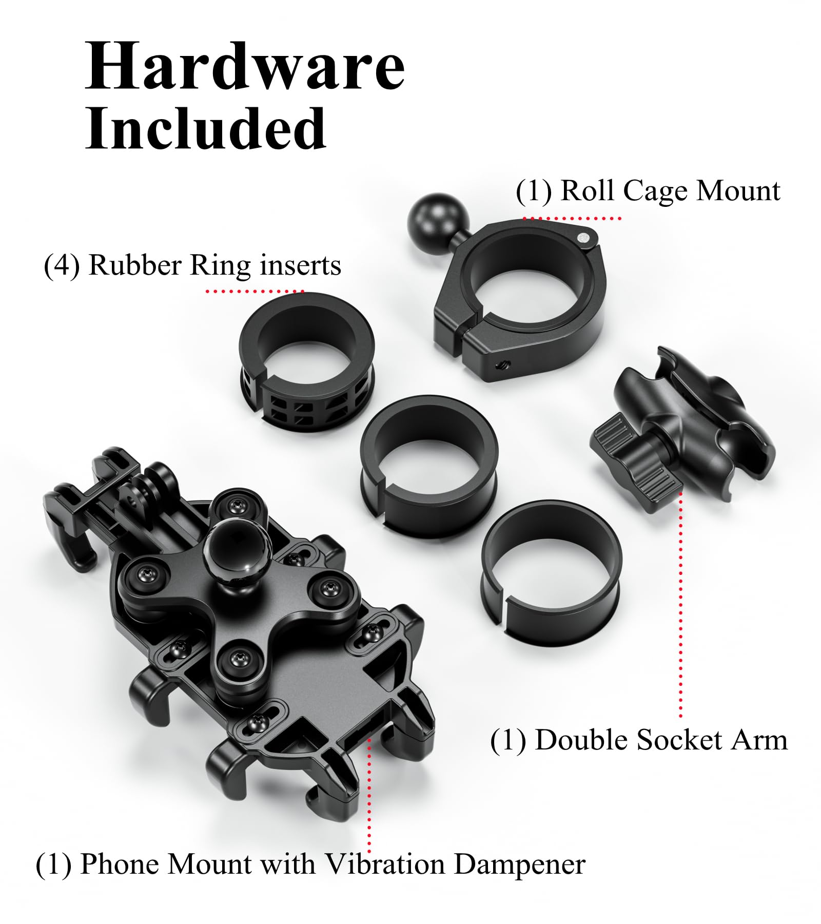 BRCOVAN UTV mount supports 5.4-6.9 inch devices.