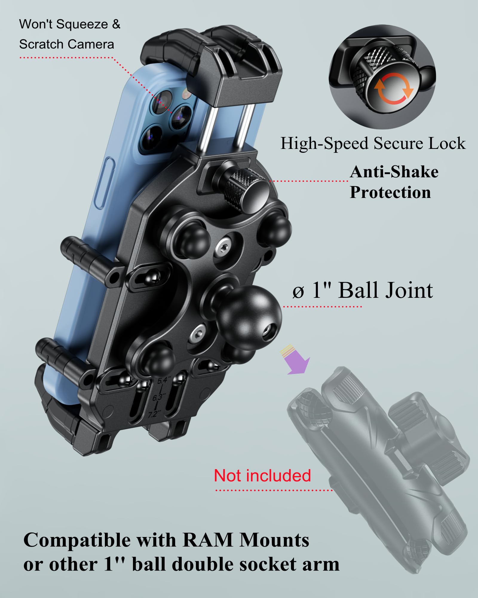 BRCOVAN vibration dampener reduces ride shake to protect the camera