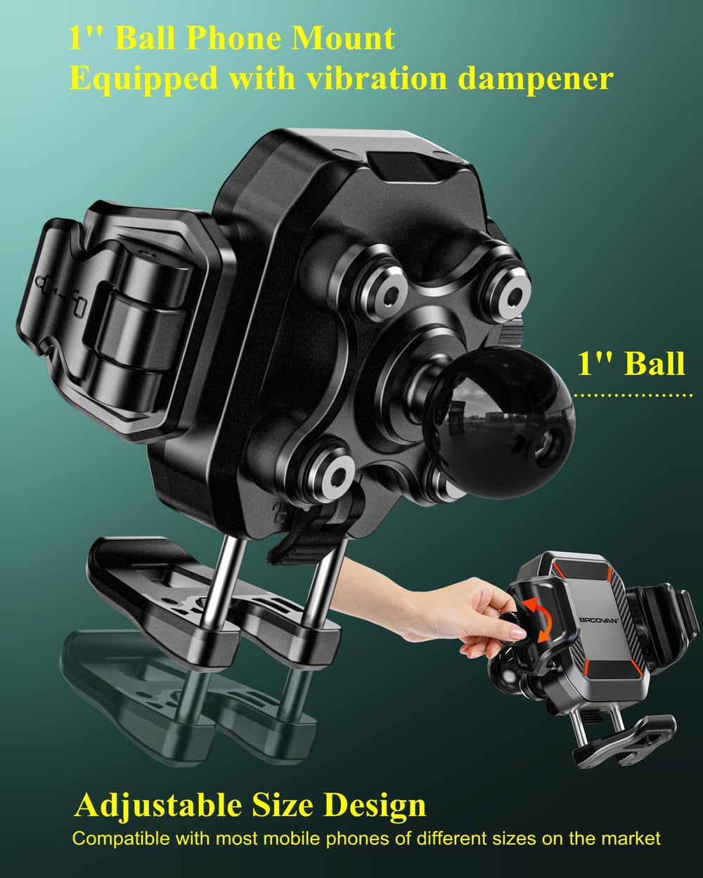 BRCOVAN vibration dampener reduces ride vibrations for smoother use