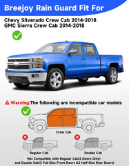 Breejoy rain guards with windows down enhancing airflow and cabin comfort.