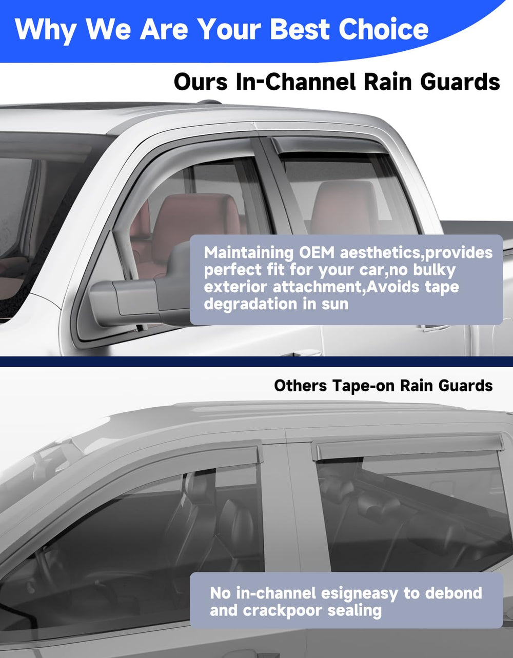 Breejoy rain guards no-drill installation preserves RAM 1500 paint finish