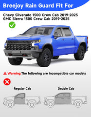 Breejoy rain guards rear-right window shield rain and spray on long trips.