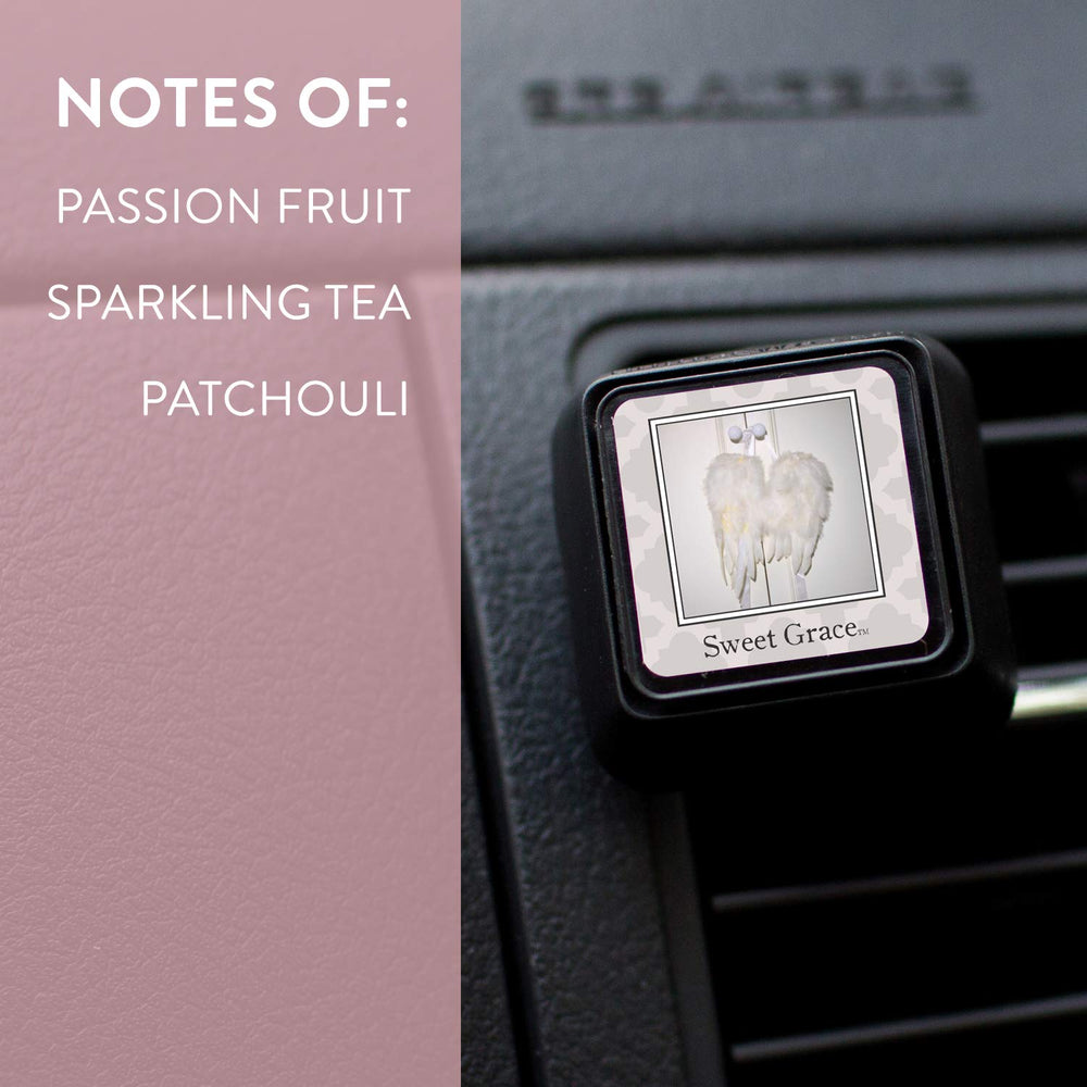 Bridgewater Sweet Grace vent clip installation on car vent for easy setup