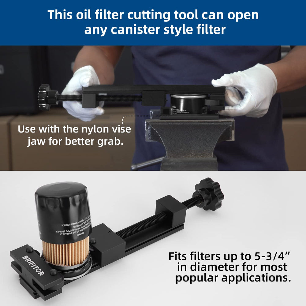 BRIFITOR cutter demonstrating the can-opener style cutting action