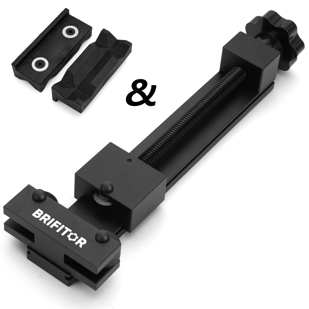 BRIFITOR oil filter cutter in action, cutting filters up to 5-1/2 inches for quick inspection