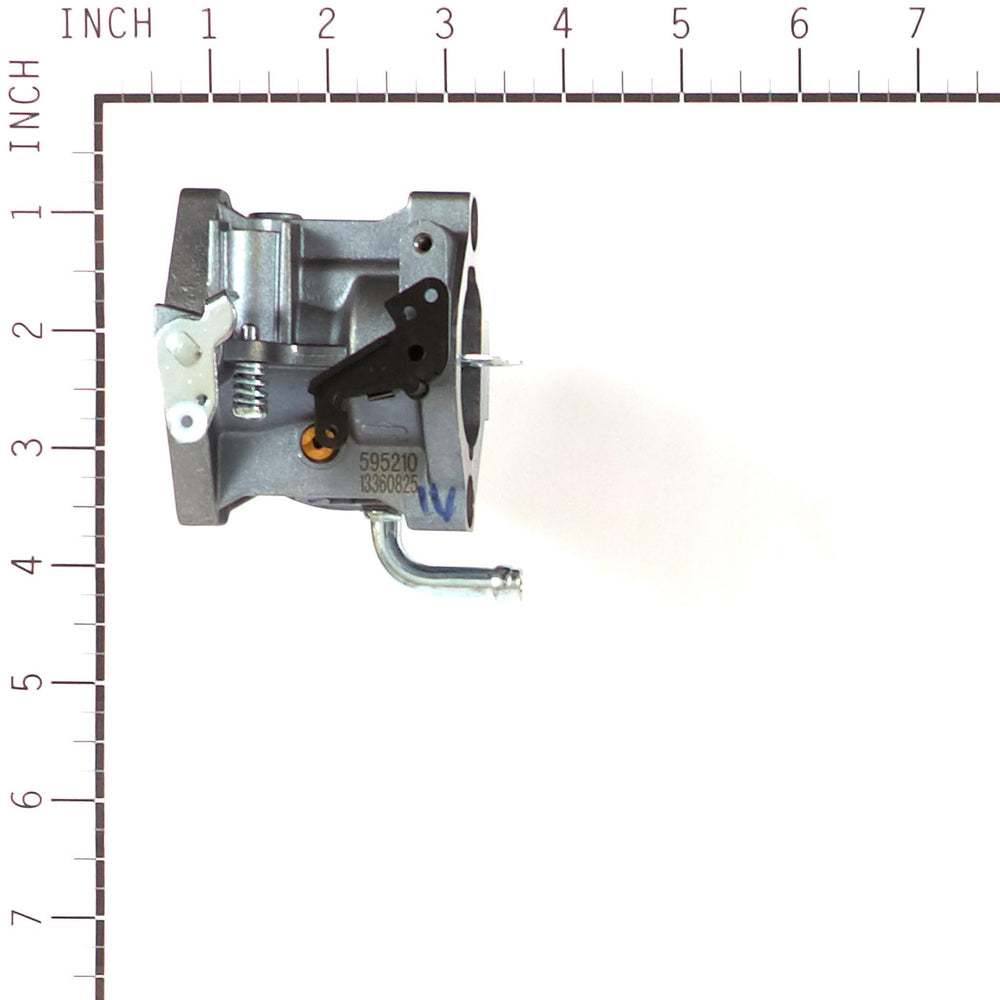 Briggs & Stratton 594593 carburetor side view highlighting compact design for easy installation.