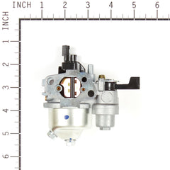 Briggs & Stratton 596079 carburetor top view, shows ports and delivery pathway