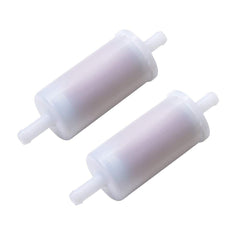 Briggs & Stratton 695666-2PK fuel filter ensuring clean fuel for compatible lawn equipment.