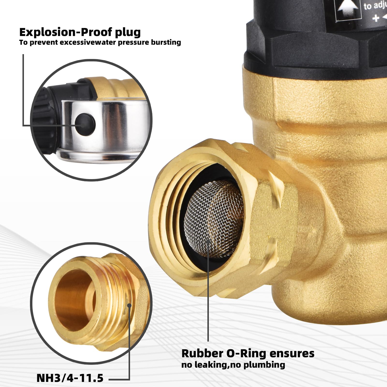 BRIGHTDECK lead-free brass body resists corrosion for long-term use