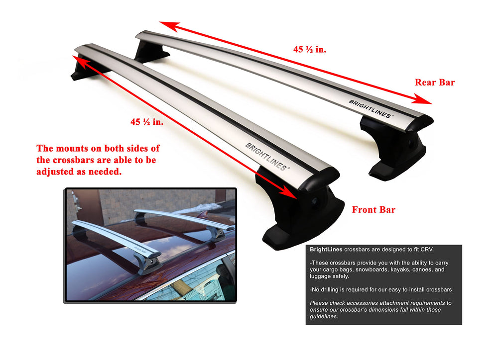BRIGHTLINES aero wing design reduces wind noise and drag on CR-V