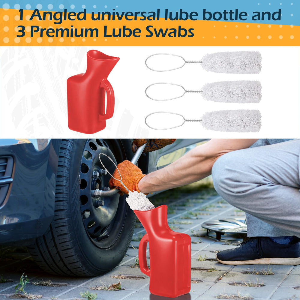 BrightRow angled-top bucket enables targeted lubrication with minimal waste.
