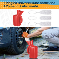 BrightRow angled-top bucket enables targeted lubrication with minimal waste.