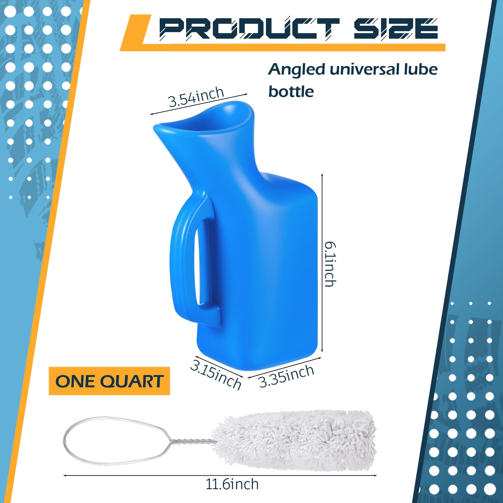 BrightRow lube swabs, 11.6 inches, designed to hold and evenly apply lubricant.