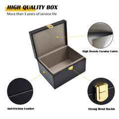 Briidea Faraday Box PU leather exterior adds stylish protection for key fobs