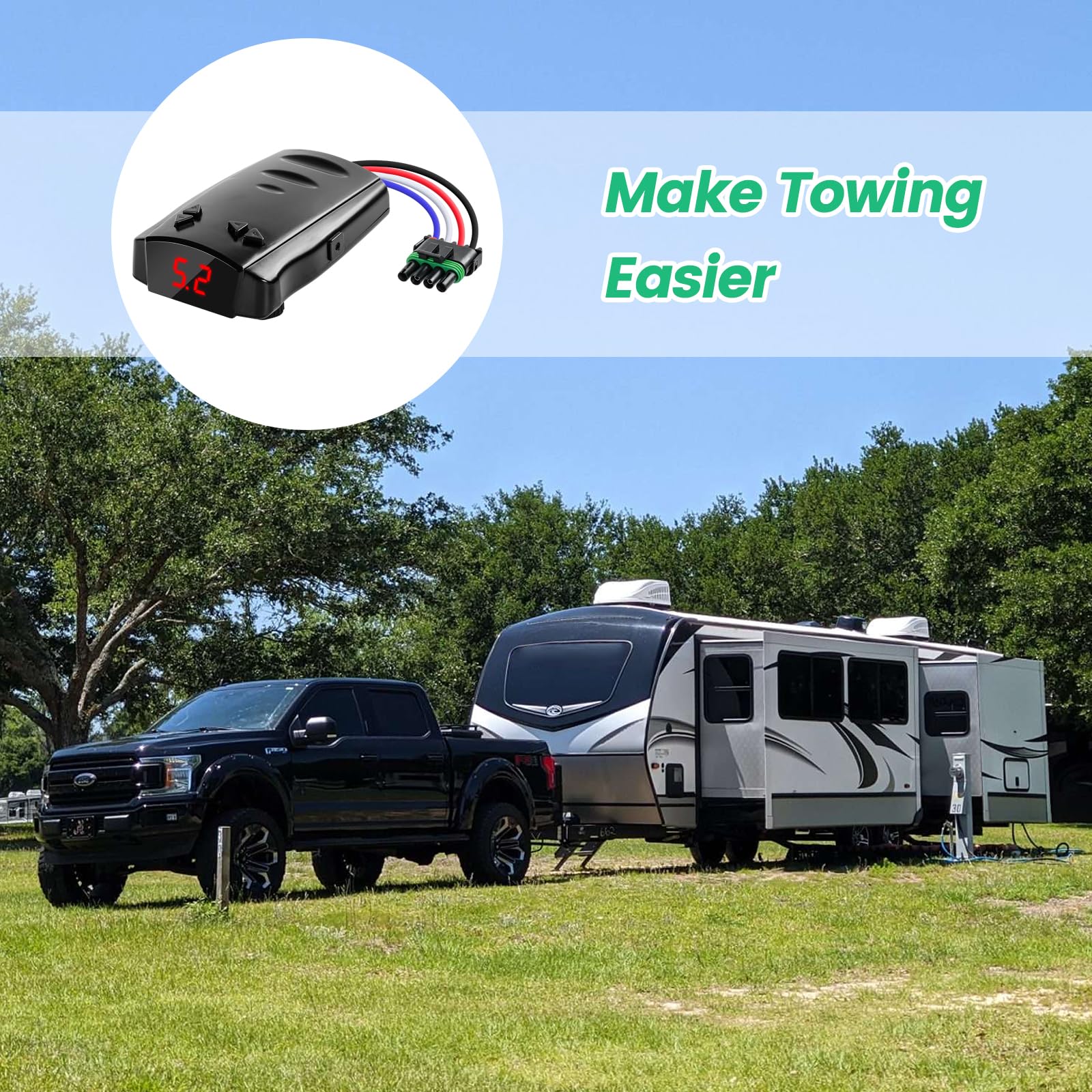 Briidea trailer braking adapts to deceleration for smoother stops.