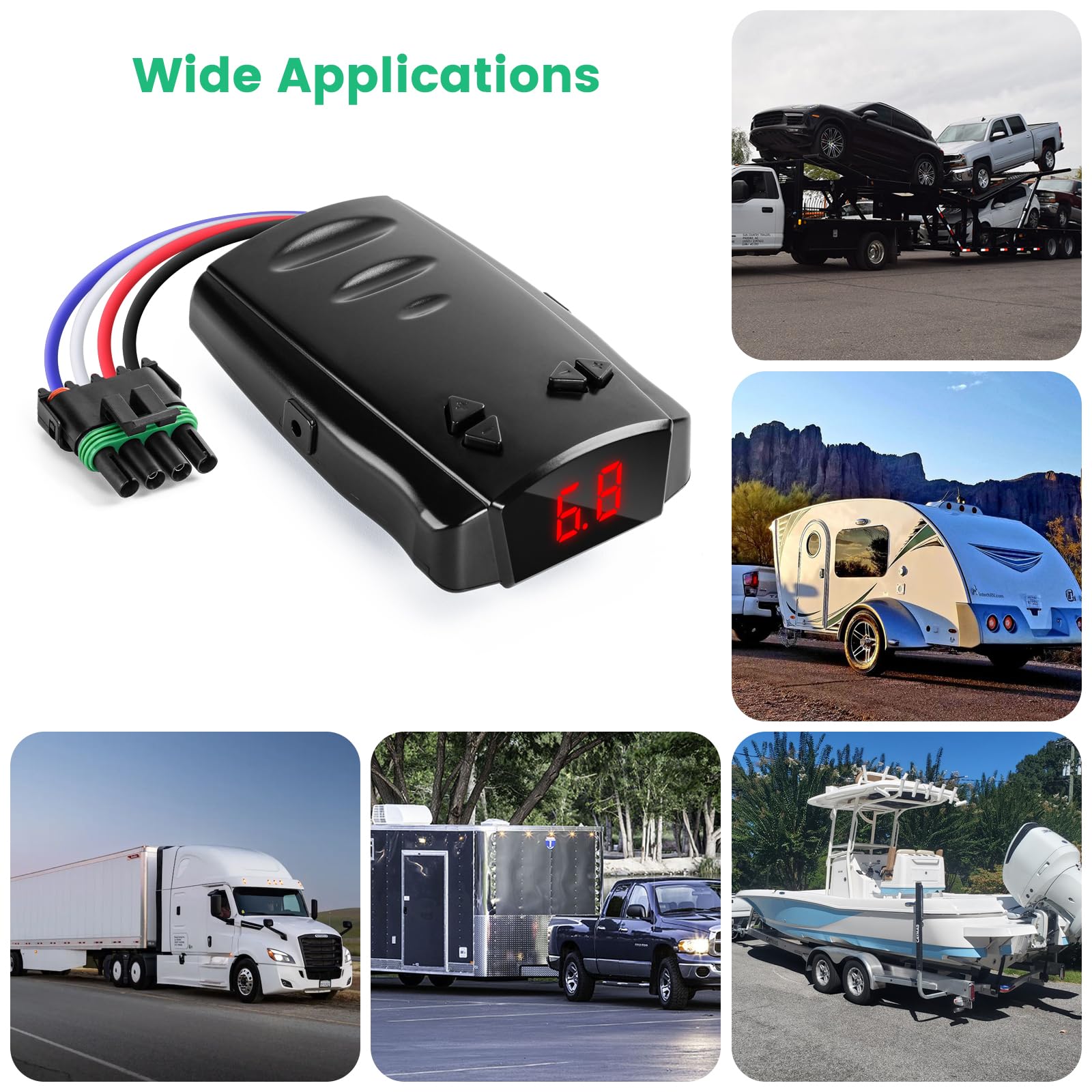 Briidea proportional brake controller in use during a road tow