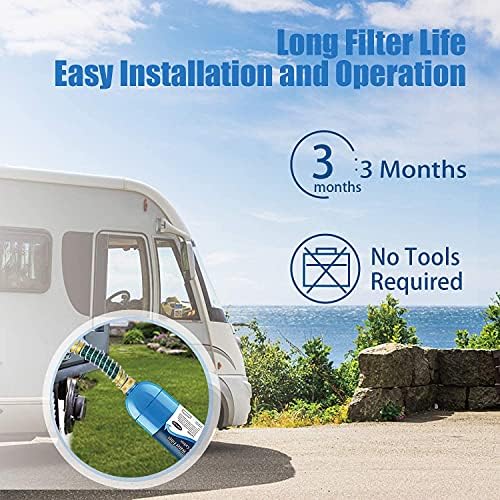 Bringpure large-capacity inline filter lasts a full camping season between changes