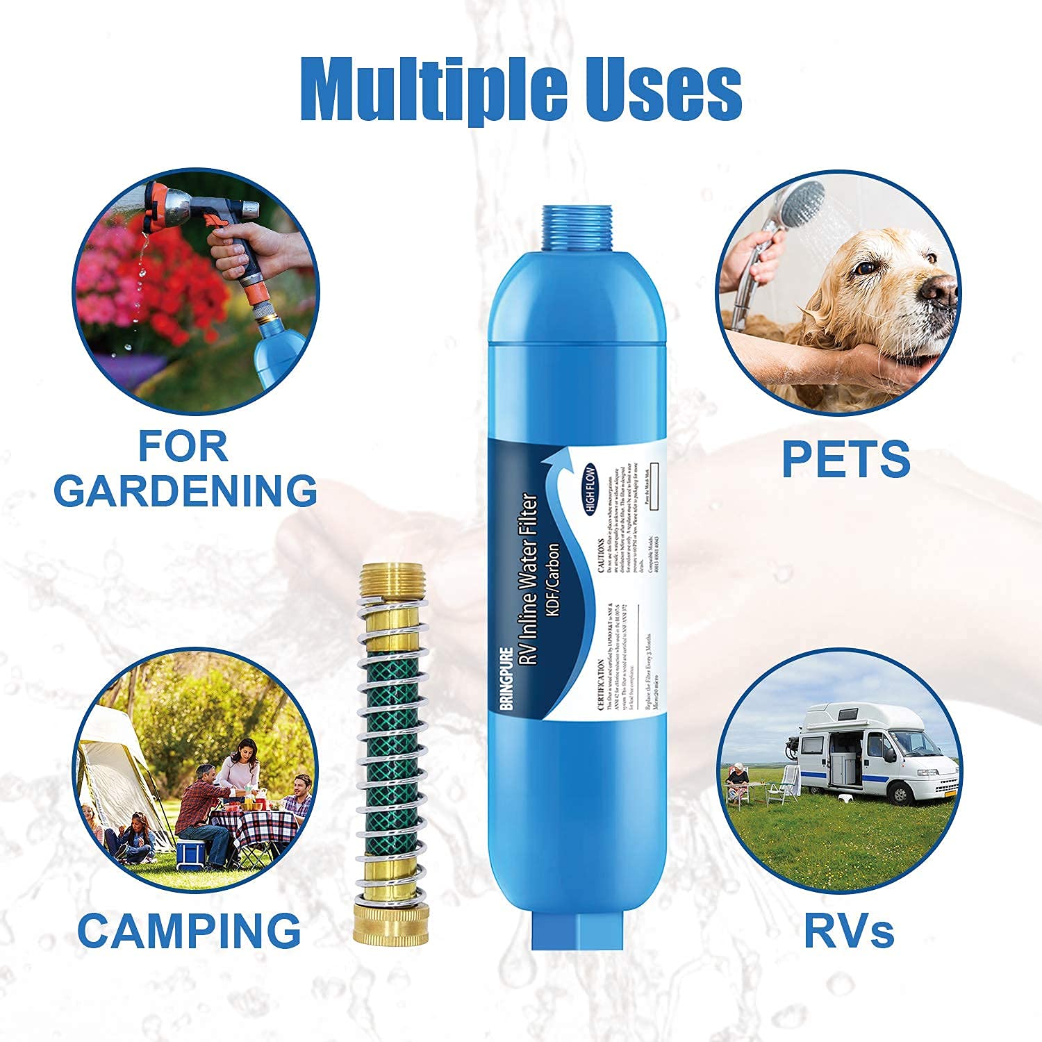 Bringpure large-capacity RV water filter designed for long use