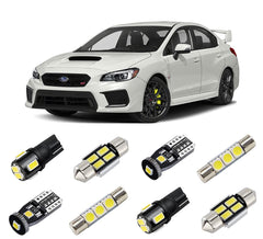 BRISHINE Subaru WRX map lights brighten the cabin for clear night driving.