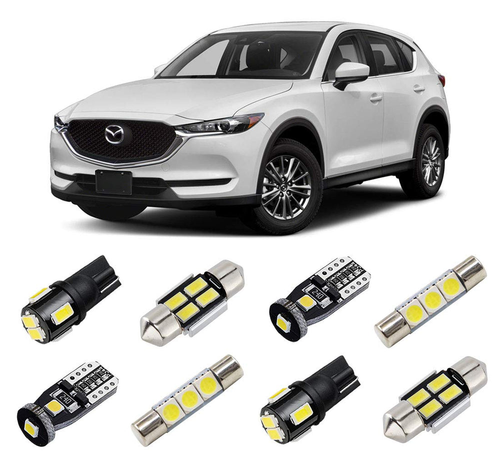 BRISHINE white interior LED map lights illuminate Mazda CX-5 cabin clearly