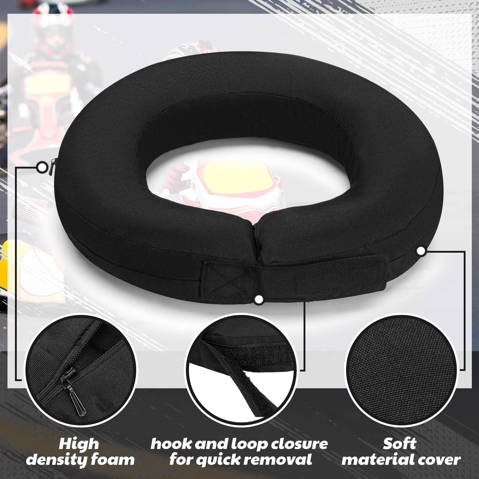 Close-up of thick padding on Briwooody neck brace for added comfort