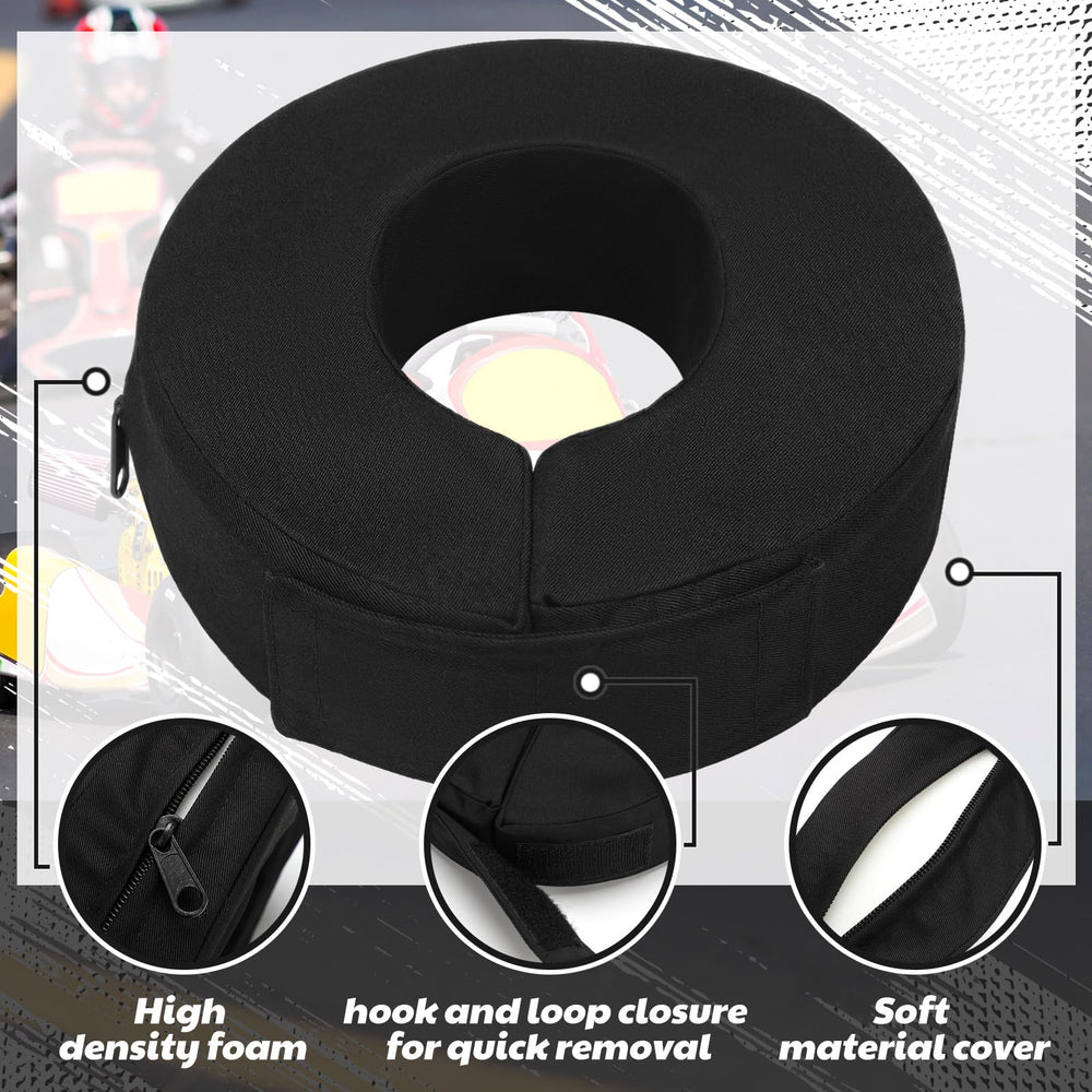 Briwooody Racing Neck Collar black material highlights durable, sleek track-ready design.