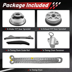 BRNEWKITS high-strength alloy steel timing chain ensures durability under heat.