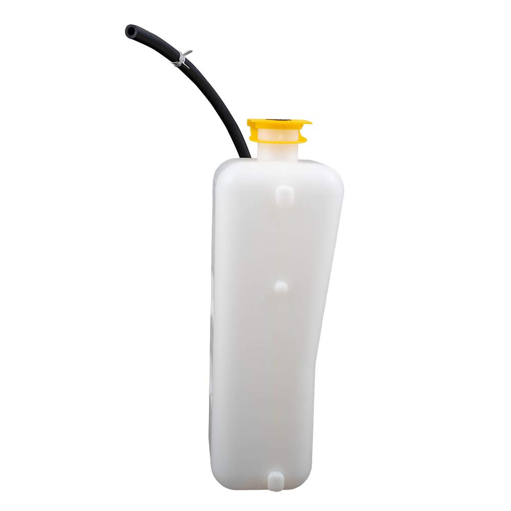 Close-up of Brock coolant reservoir cap-hose assembly for Jeep Wrangler.