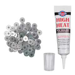 Brock heat tabs adhesive-application closeup shows easy, secure mounting