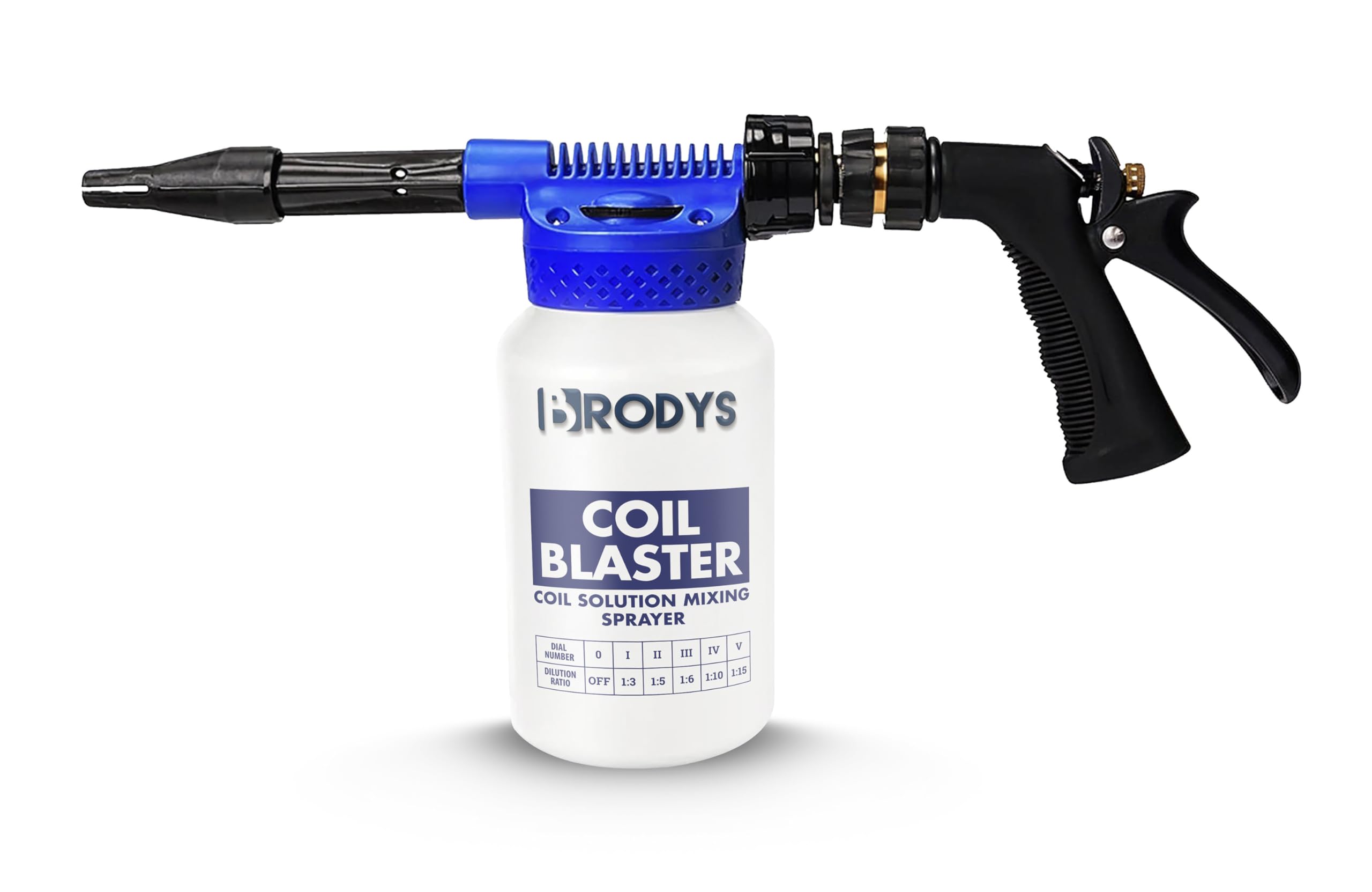 BRODYS Coil Blaster in action with coils and cleaning solution ready for use.