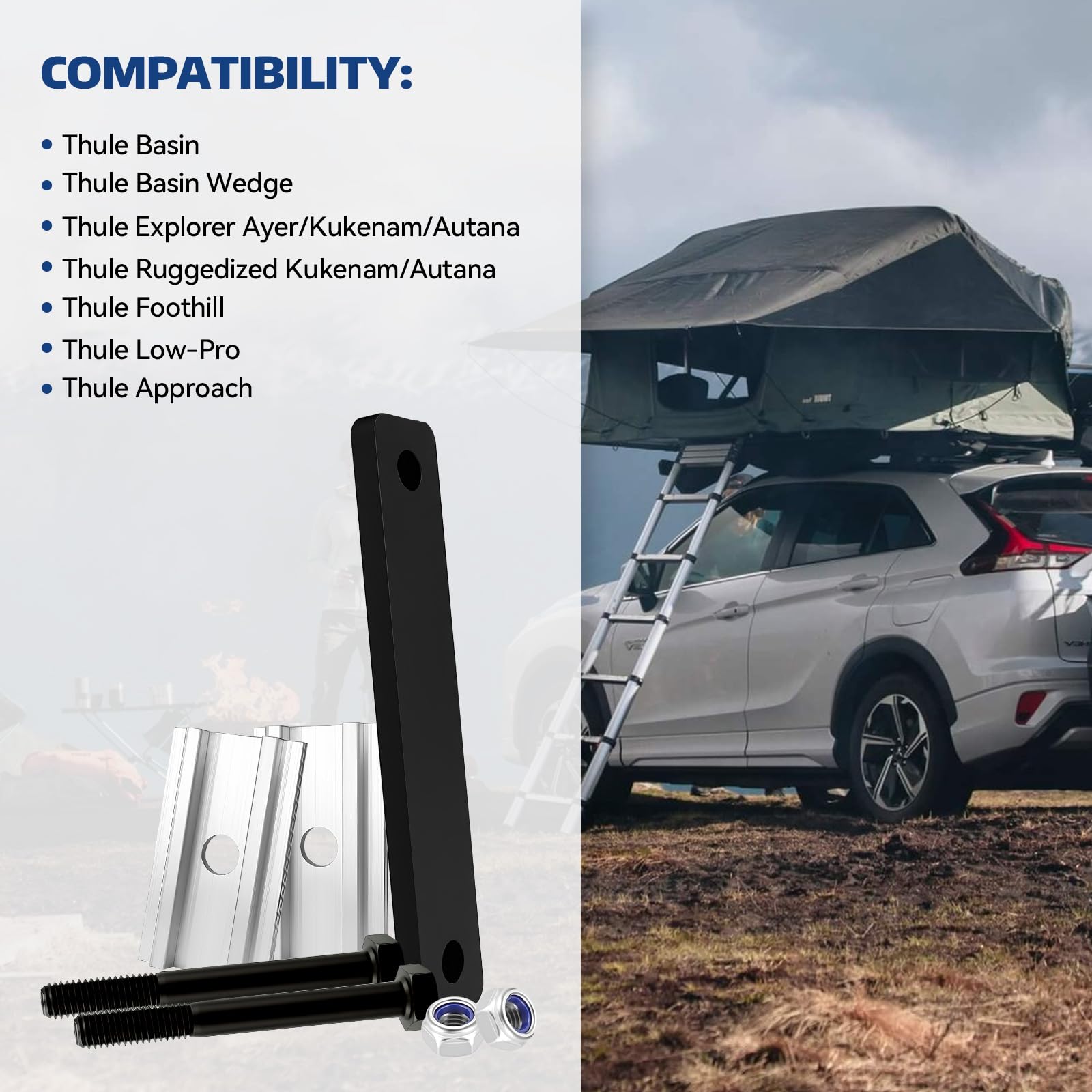 BROQIXIN XADAPT14 compatible with Thule TracRac for versatile rack mounting.