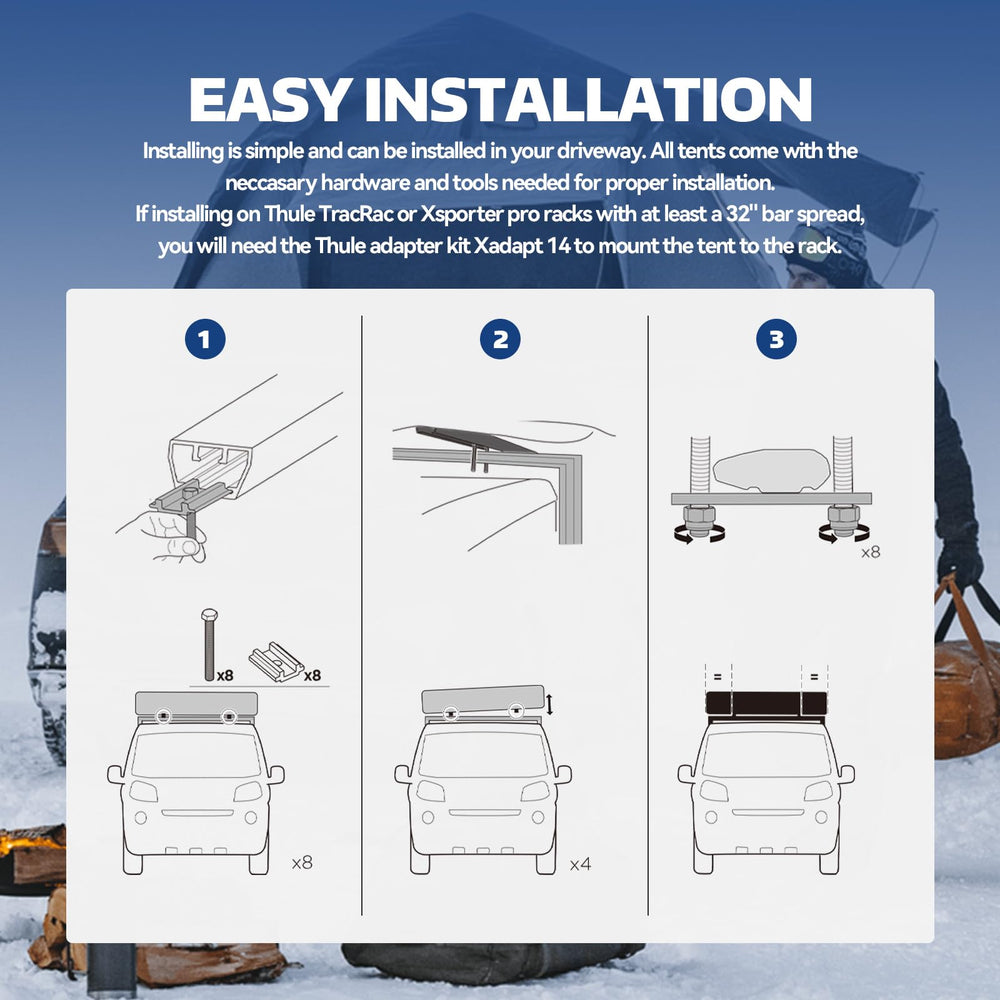 BROQIXIN XADAPT14 supports multiple Thule models for flexible setup.