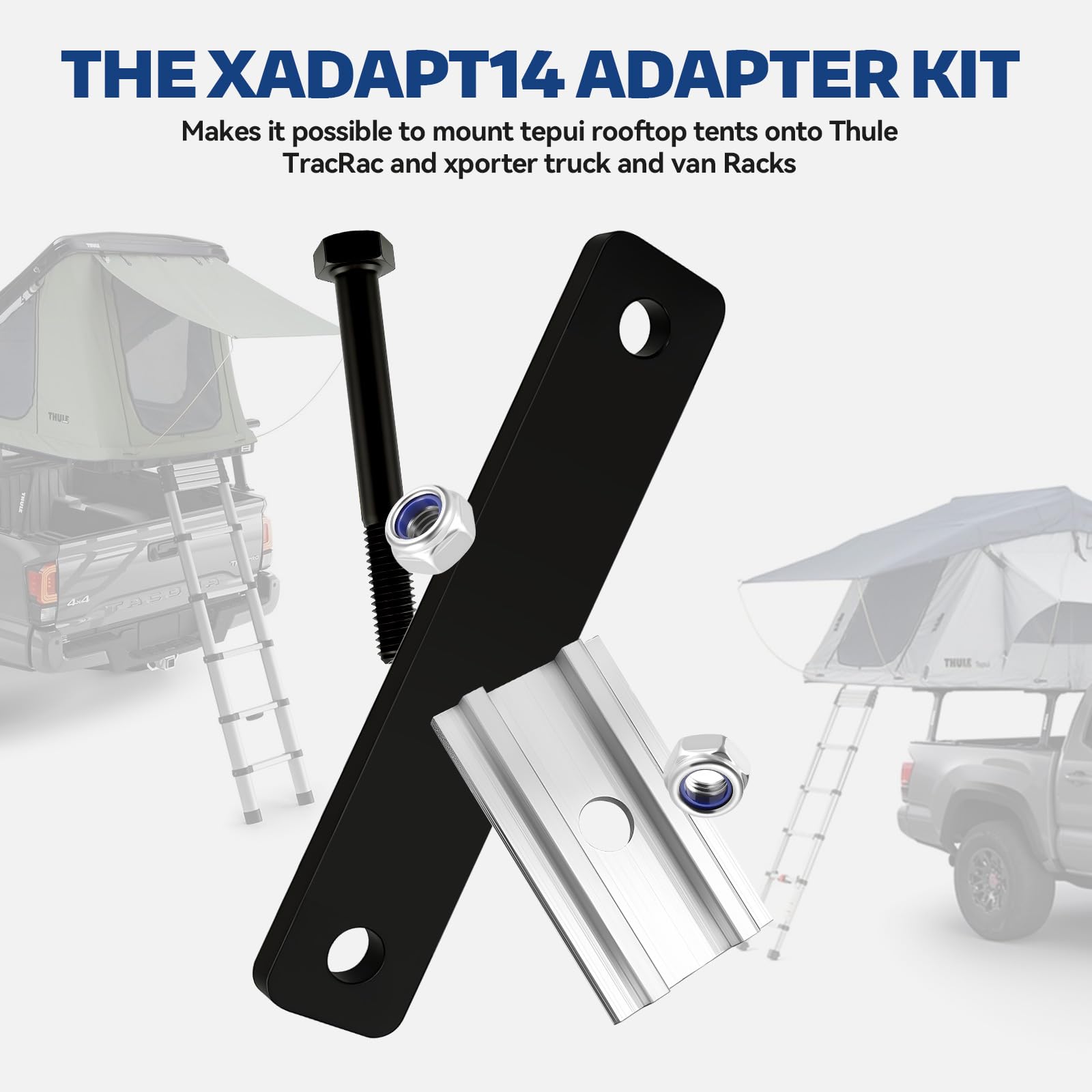 BROQIXIN XADAPT14 on Xsporter pro rack supports secure rooftop camping.