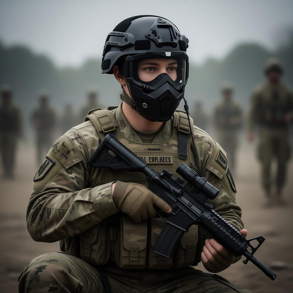 BROYEUR paintball mask adjustable non-slip strap for secure fit