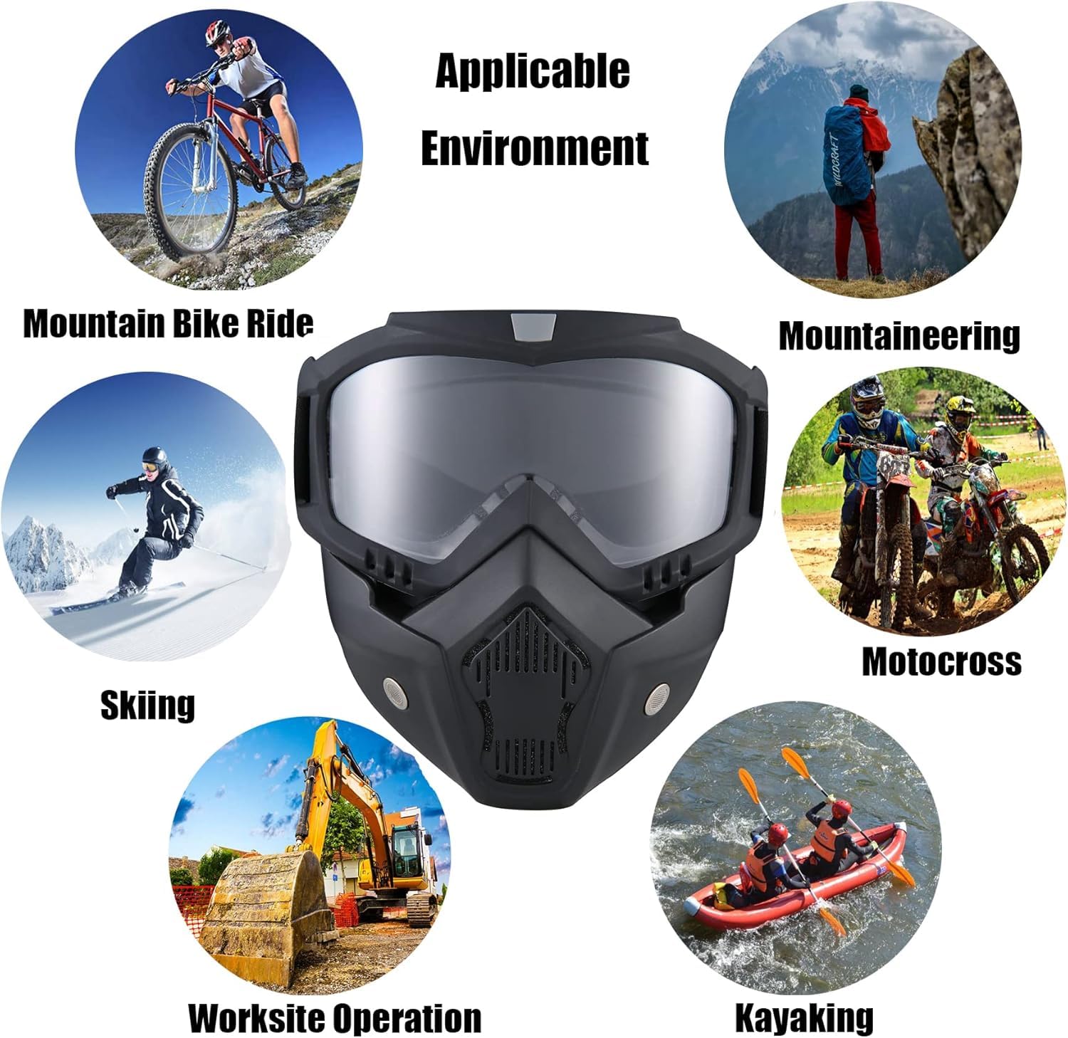 BROYEUR paintball mask breathable mouth filter showing airflow and reduced mouth contact