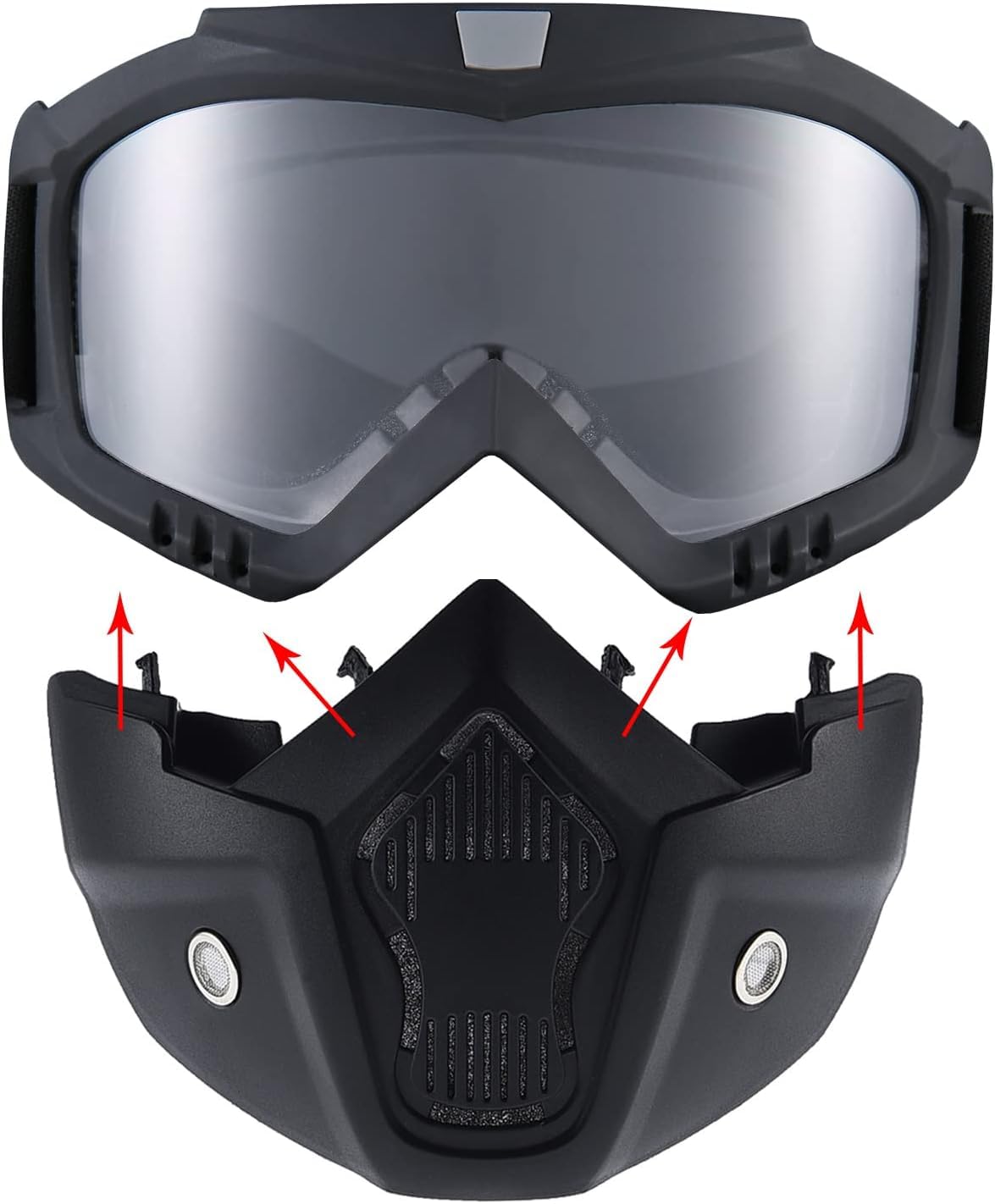 BROYEUR paintball mask detachable lens close-up for adaptable eyewear use
