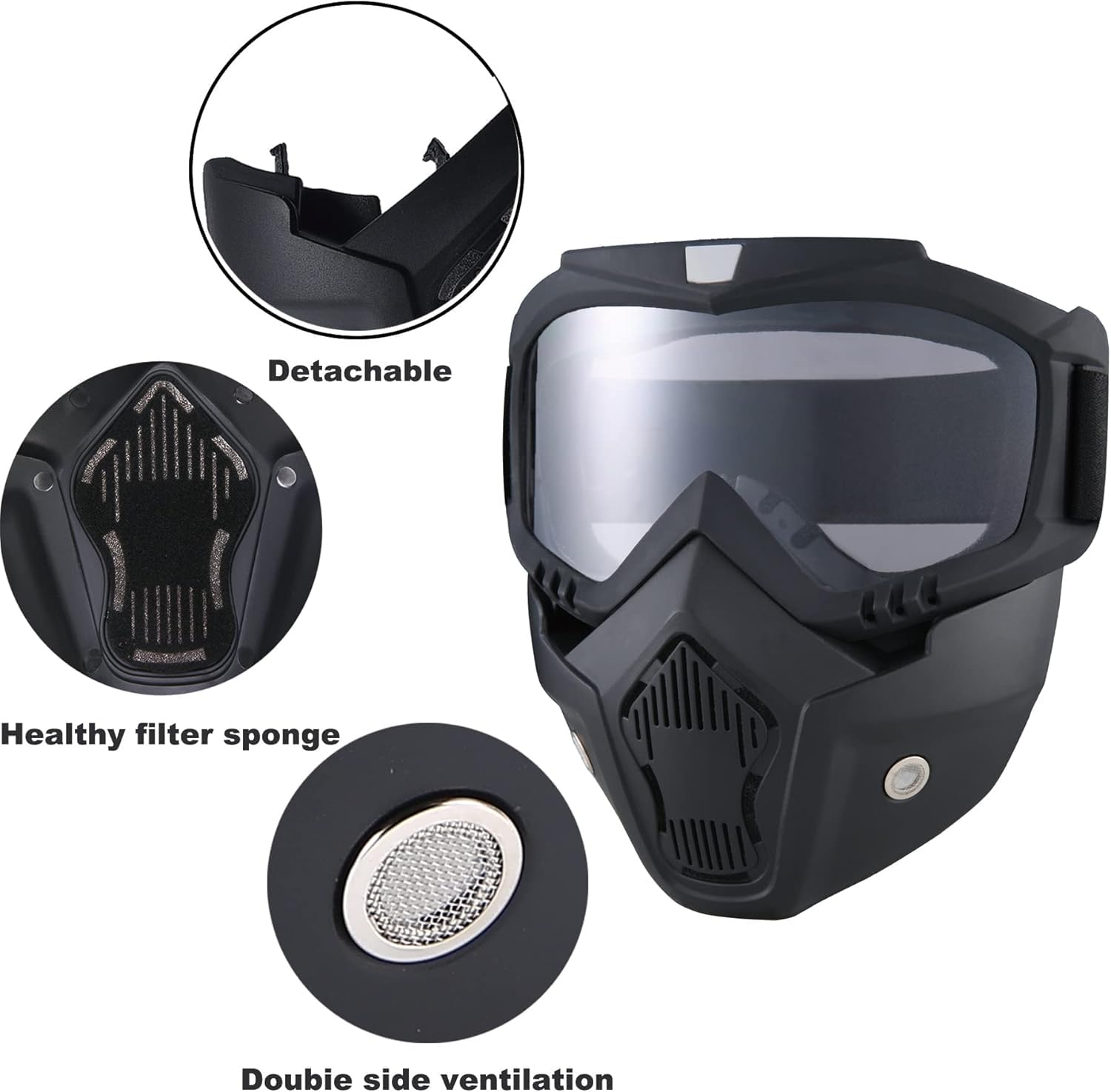BROYEUR paintball mask soft-sponge comfort interior close-up for cushioning