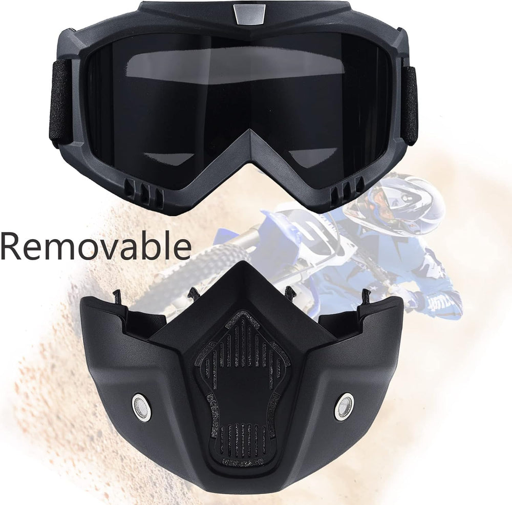 BROYEUR tactical mask detachable goggles for versatile use in sports and riding