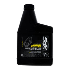 BRP Ski-Doo XPS chaincase oil bottle labeled for high-performance snowmobiles
